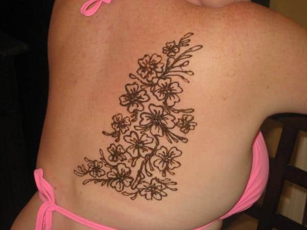 henna flower tattoo elegant sheideas