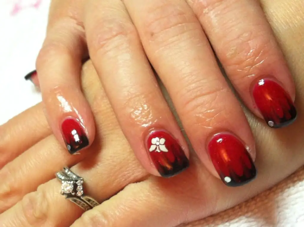 Red and Black Gel Nail Design - wide 10