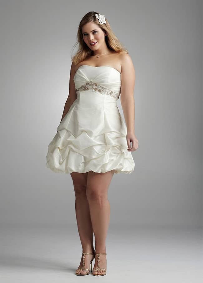 Short Plus Size Cocktail Wedding Dresses