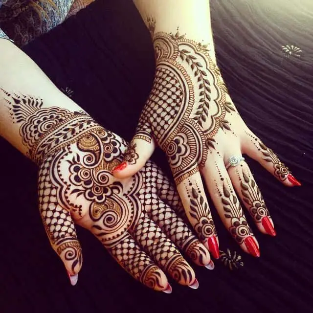 Latest Back and Front Hands Mehndi Designs 2016