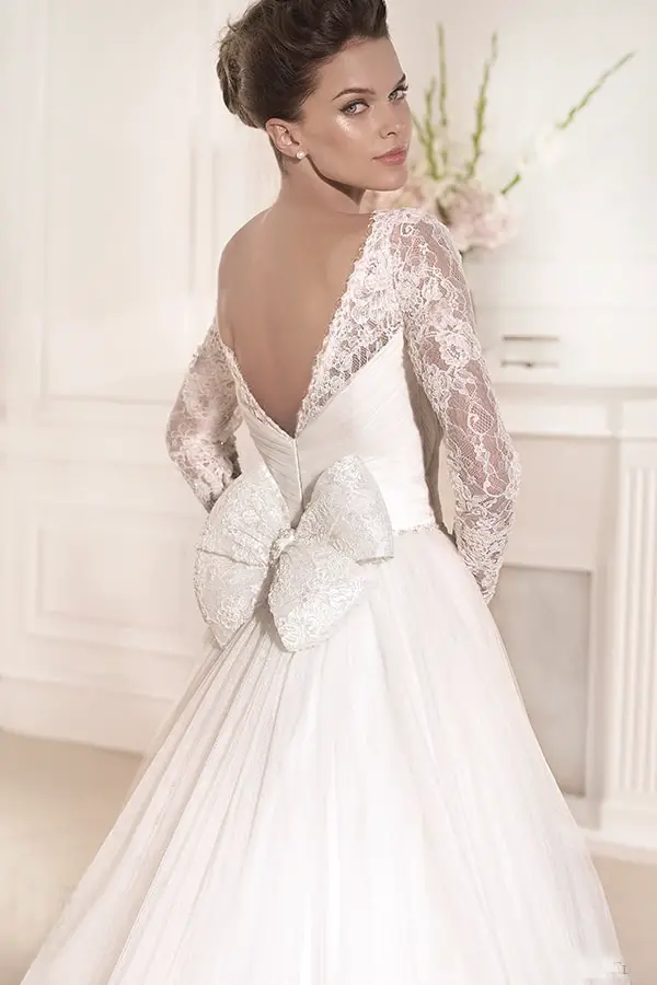 Latest Long Sleeve A Line Wedding Dresses for 2016