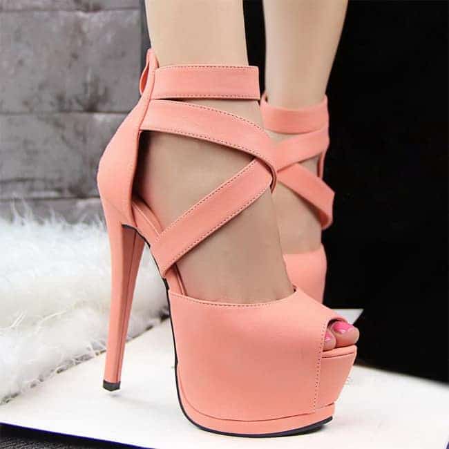 New High Heels Ankle Warp Sandals for Girls