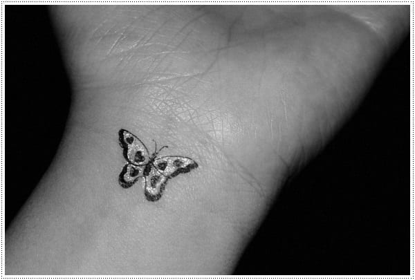 Small Butterfly Wrist Tattoo for Couple