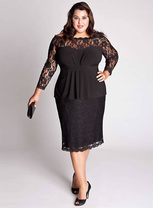 2016 Black Evening Plus Size Dresses for Women