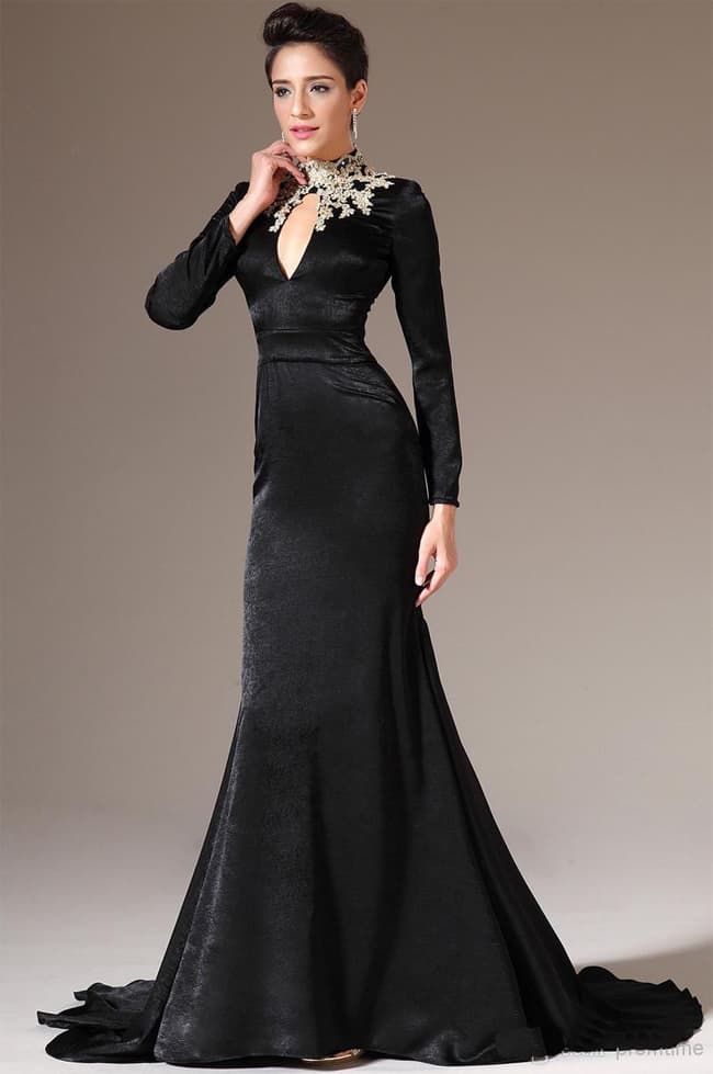 Narcissa's gown for the Dinner Party | Dresses, Black evening dresses