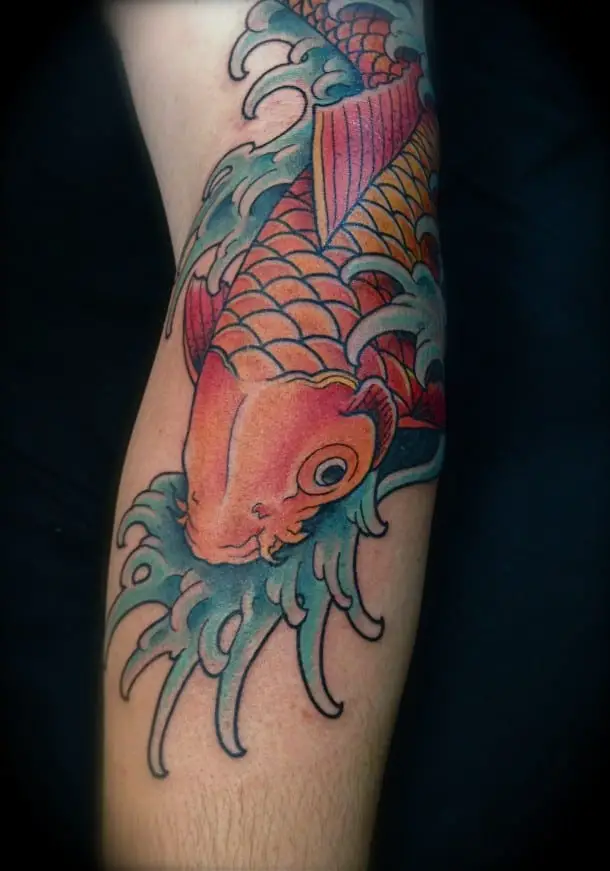 Dragon Koi Fish Forearm Tattoo Art for Evening