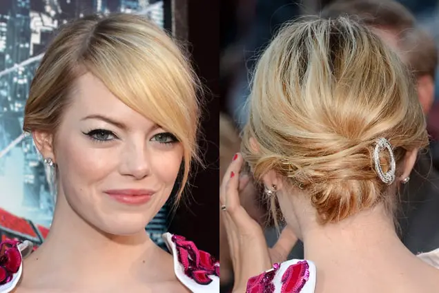 Emma Stone Loop Updo Haircuts for Women