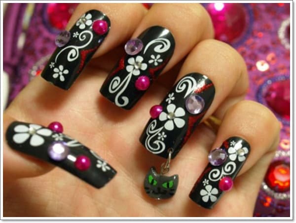 Japanese 3D Nails Art Designs for Ladies