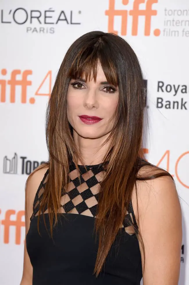 Latest Sandra Bullock Bangs Hairstyle Designs