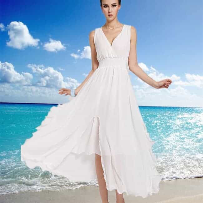 Long White Summer Dresses for Women