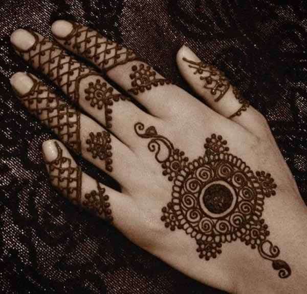 New Traditional Circle Mehndi Designs for Eid