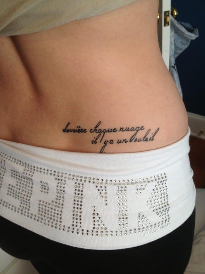 lower back quote tattoos