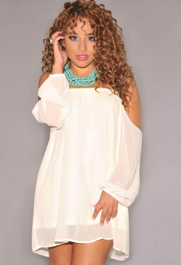 White Summer Dress With Sleeves for Girls