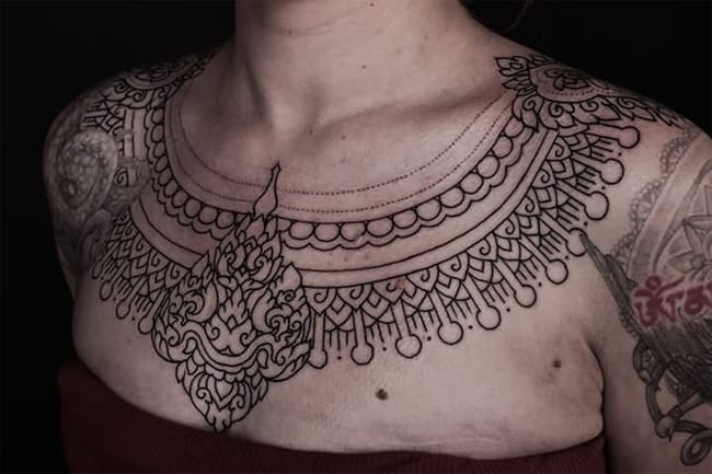 Aztec Symbols and Meanings Neck Tattoo Ink