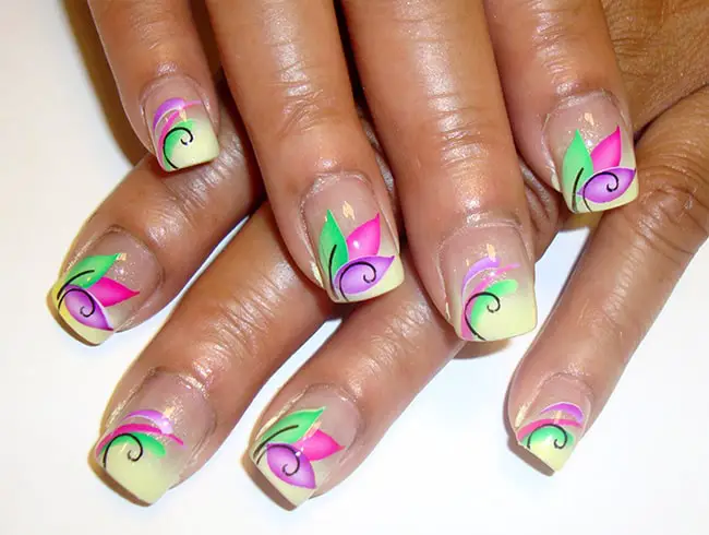 20 Cheerful Airbrush Nails Designs 2020 - SheIdeas