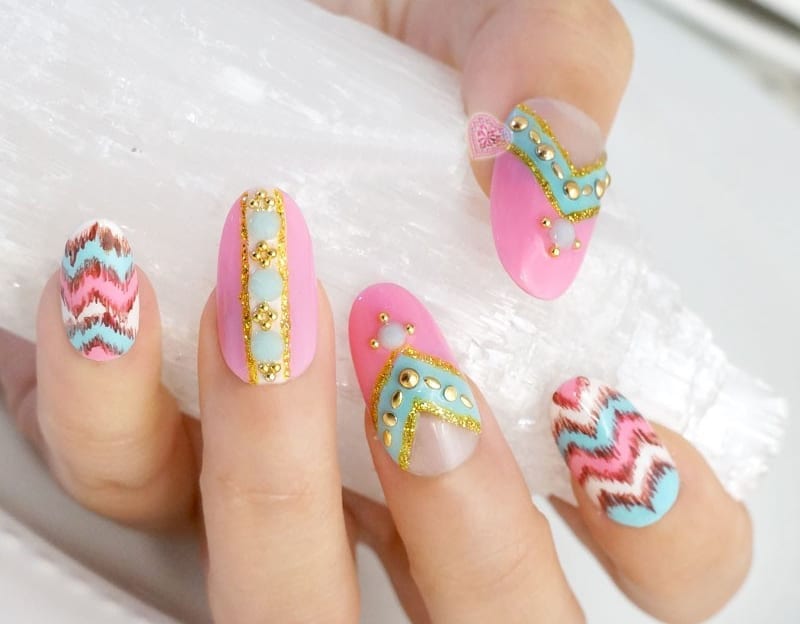 Great Japanese Nail Art Design for Brides