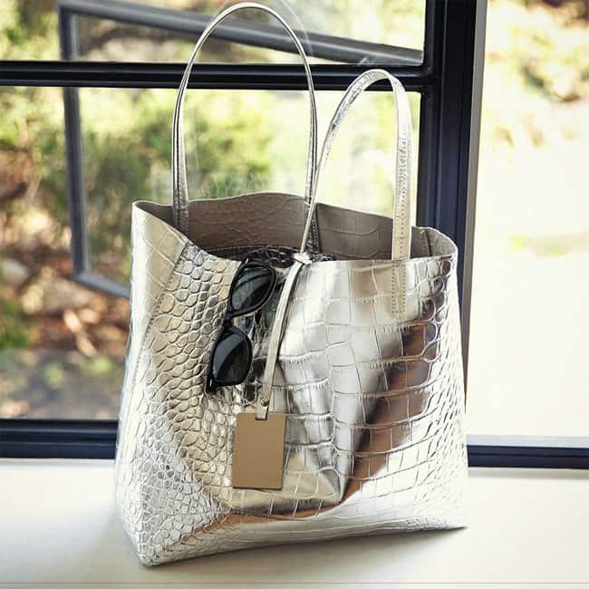 New Designer Silver Golden Totes Hand Bags