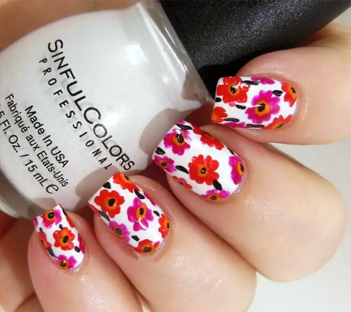 Flower Nail Art Pictures