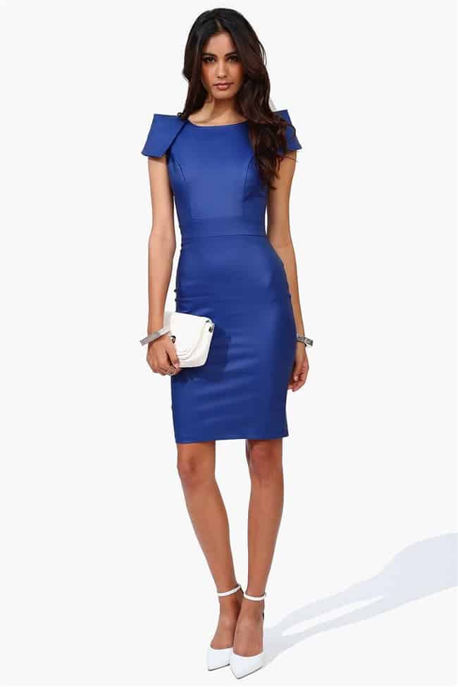 Trendy Milenium Dress in Royal Blue for Girls