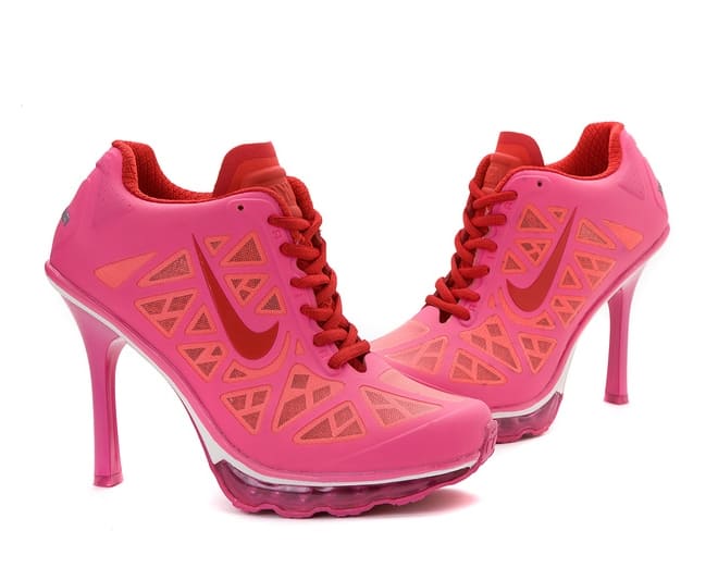 Trendy Women Pink High Heel Sneakers