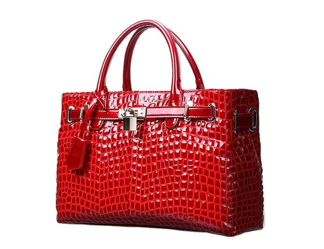 Women Red Leather Tote Handbags Designs