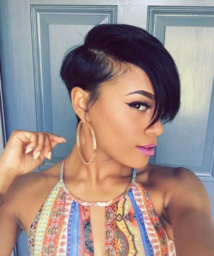 Women's Layered Pixie Cut for Black Hair