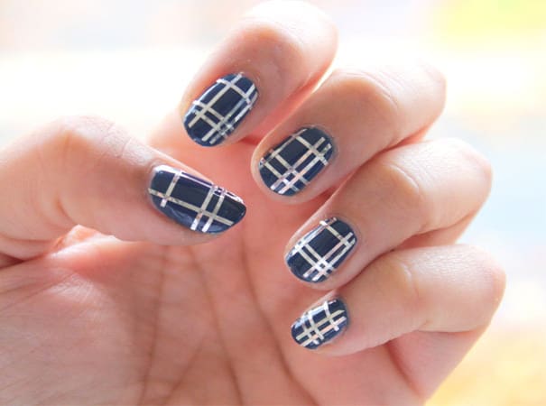 Amazing Nail Tape Pattern Ideas