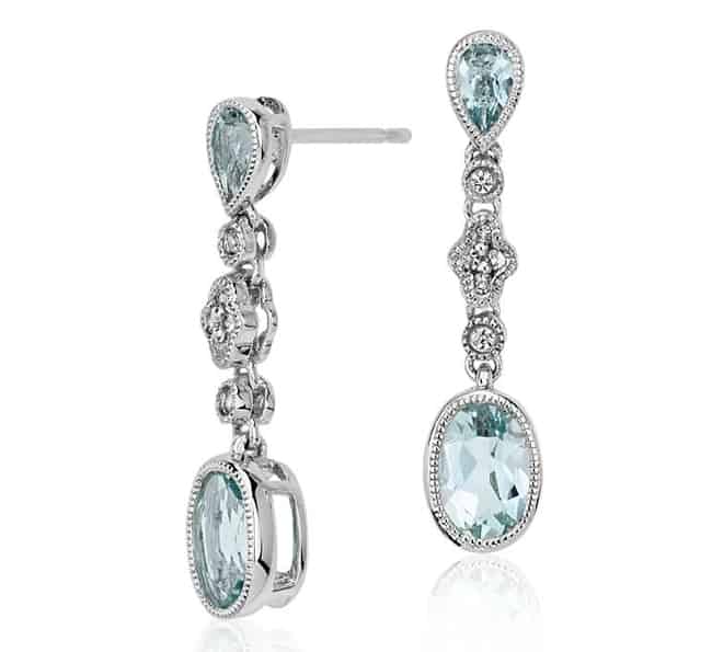 Attractive Aquamarine Blue Nile Earrings 2017