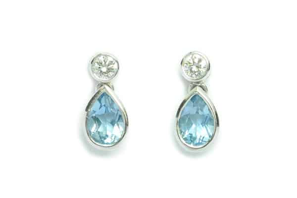 Cute Pear Shaped Aquamarine Earring Pictures