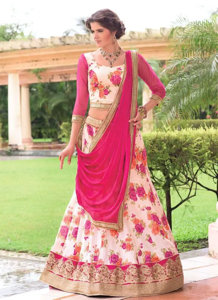 25 Splendid Floral Lehenga Choli Designs 2020 Sheideas 2638