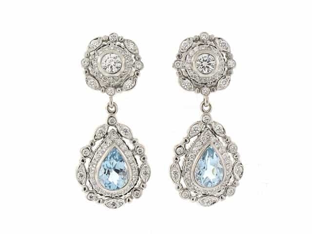 Doris Panos Aquamarine Earrings for Wedding