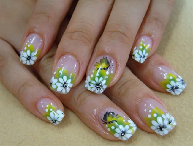 Floral Beach Nail Art Designs for Summer 2017