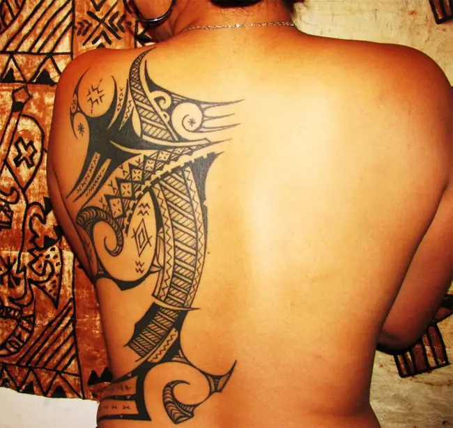 Great Polynesian Tribal Tattoo Design for Women