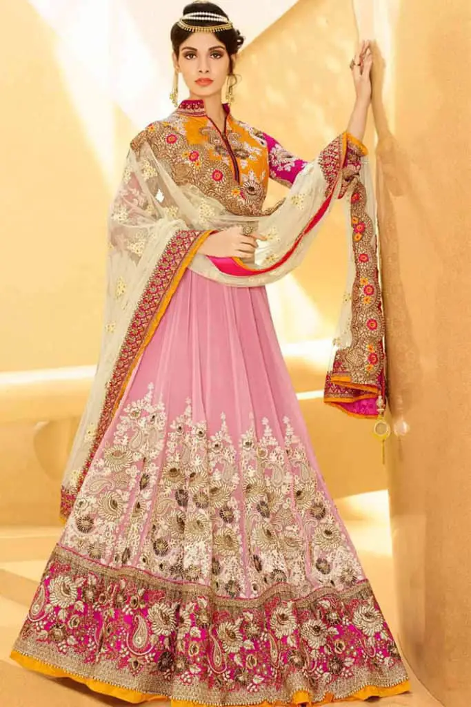 25 Splendid Floral Lehenga Choli Designs 2020 Sheideas 0683