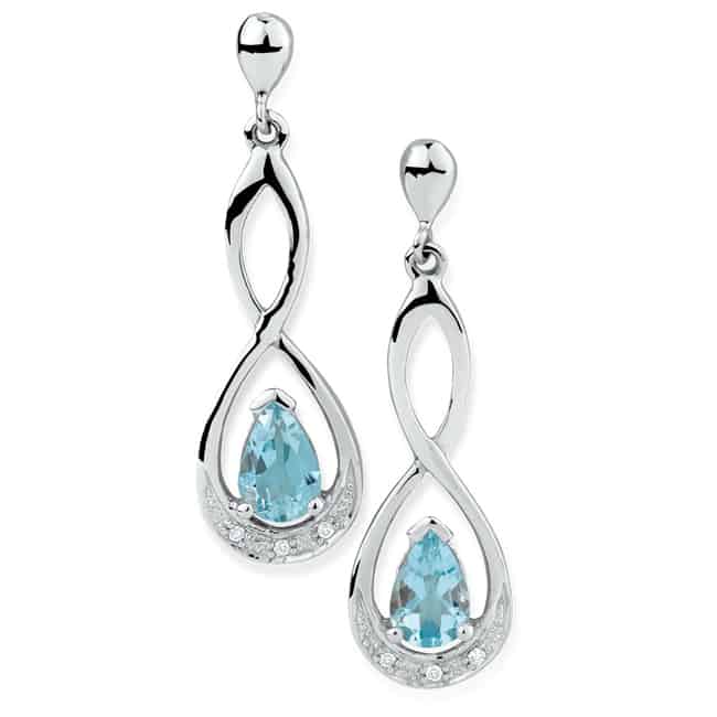 Latest Drop Earrings with Aquamarine 2017