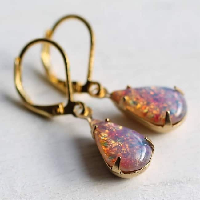 New Pink Opal Earrings Ideas