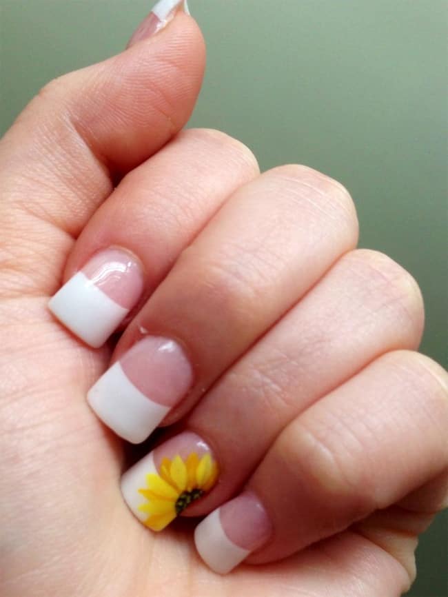 25 Amazing Sunflower Nail Designs for Girls SheIdeas