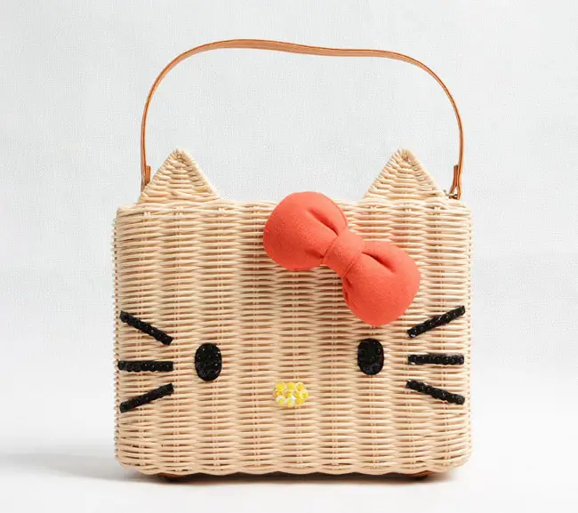 Trendy Hello Kitty Straw Bag for Beach