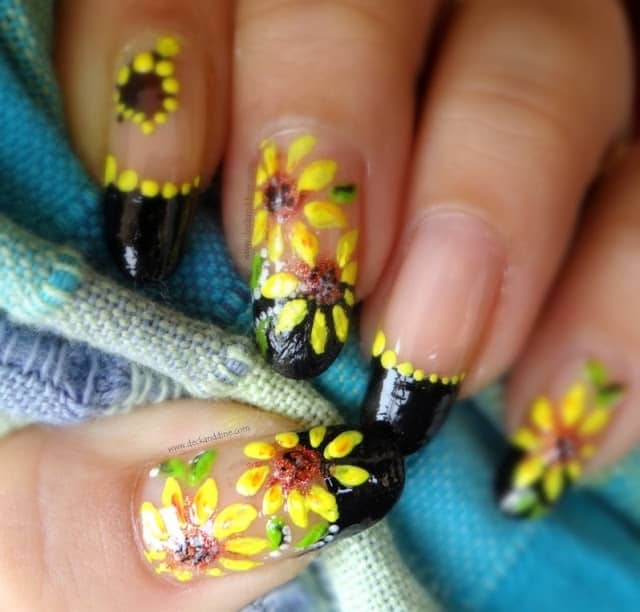 25 Amazing Sunflower Nail Designs for Girls – SheIdeas