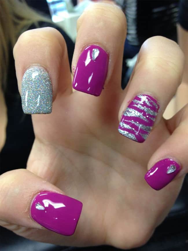 Zebra Style Nail Pattern Trend for Girls