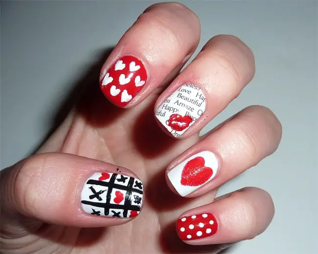 Latest Funky Nail Art for Valentines Day 2018