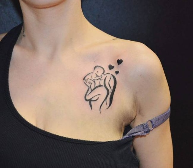 collar bone tattoo designs