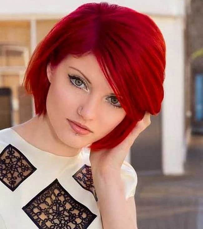 Short Red Hairstyles With Bangs