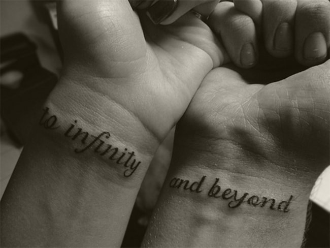 Small Boyfriend and Girlfriend Wrist Tattoo Designs