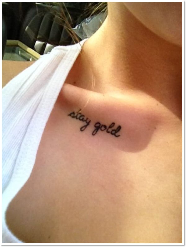 Small Collar Bone Tattoo Art for Girls