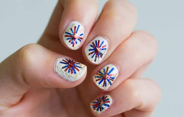 Beautiful Fireworks Nails Ideas for New Year