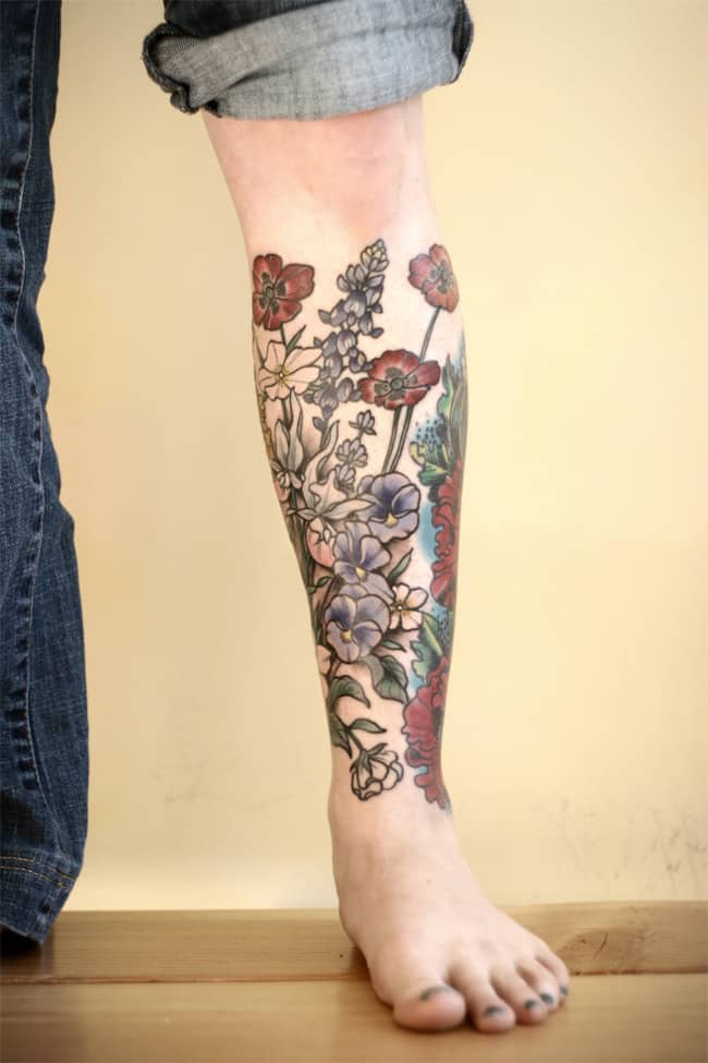 17 Amazing Leg Sleeve Tattoos for Females – SheIdeas