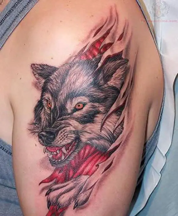 wolf cut female back