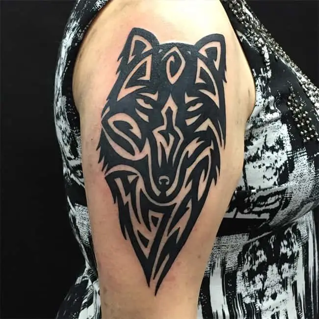 Elegant Armband Wolf Tribal Tattoo Designs - SheIdeas