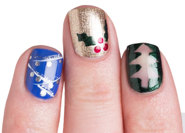 Good Twinkle Lights and Christmas Tree Nail Art